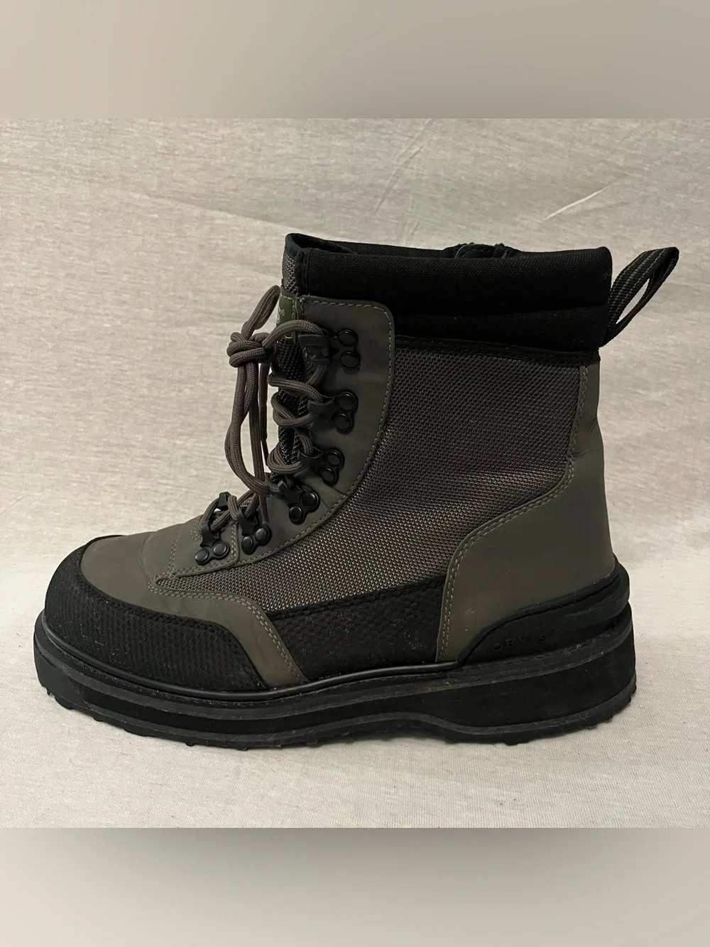 Orvis River Guard Easy-On Brogue Wading Boots in Olive Green